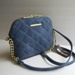 NWT STEVE MADDEN DENIM BMAGGIE PRINT CROSSBODY BAG